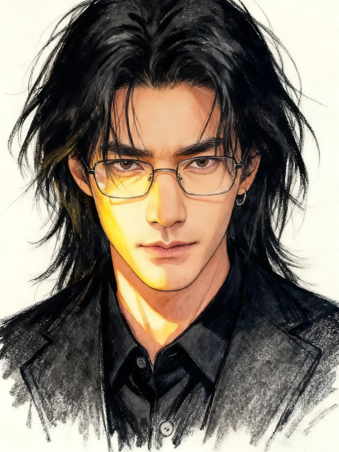 好漂亮的斯文败类脸😒