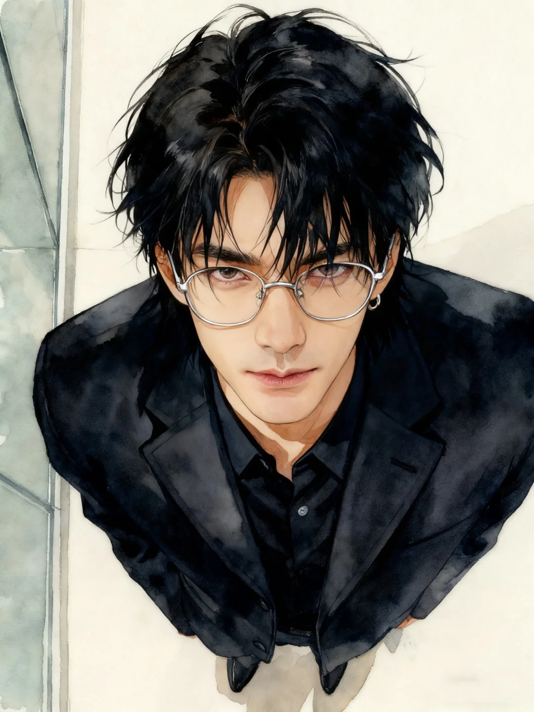 好漂亮的斯文败类脸😒