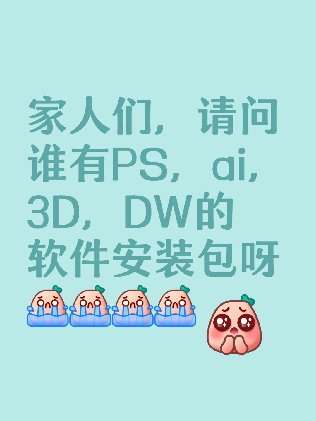 求设计软件安装包🙏🙏🙏