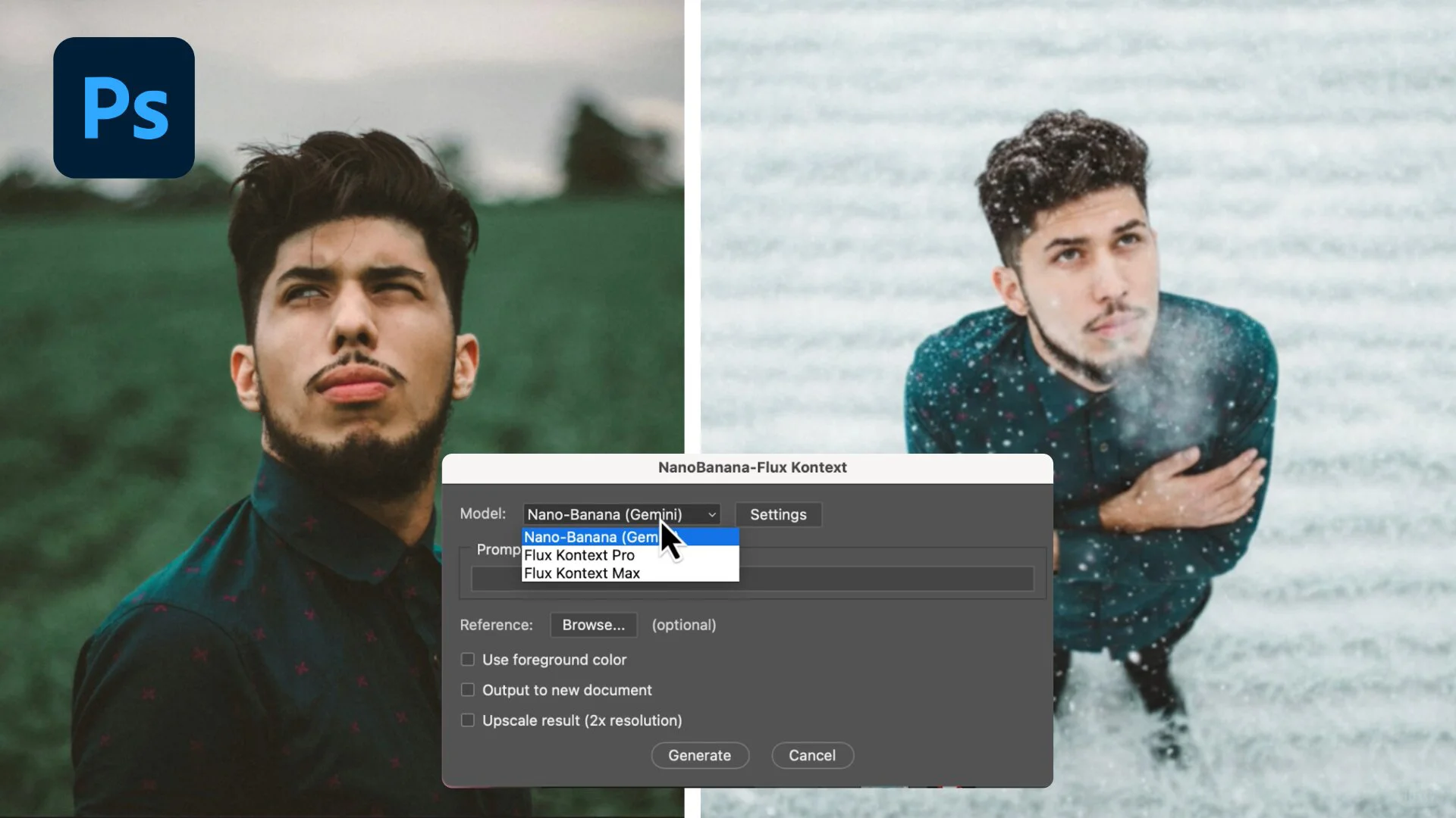 免费分享Nano Banana Flux Kontext PS插件