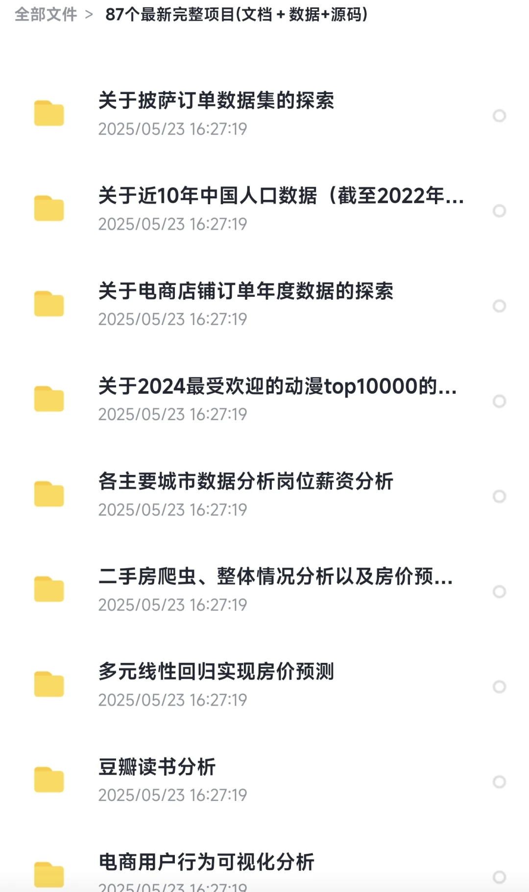 数据分析项目【附源码＋文档】不要米