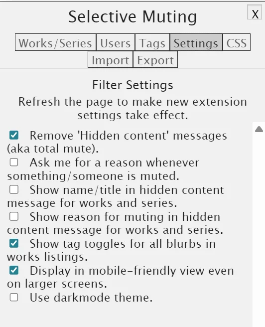 AO3油猴屏蔽脚本推荐