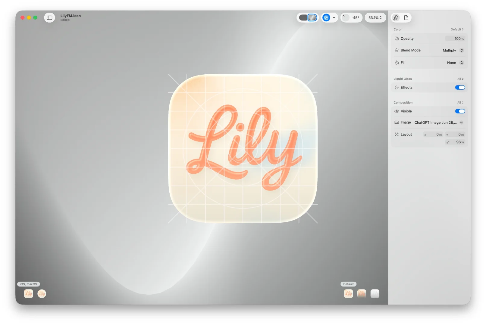 iOS 26 液态玻璃风格 App 图标适配完成 ✅