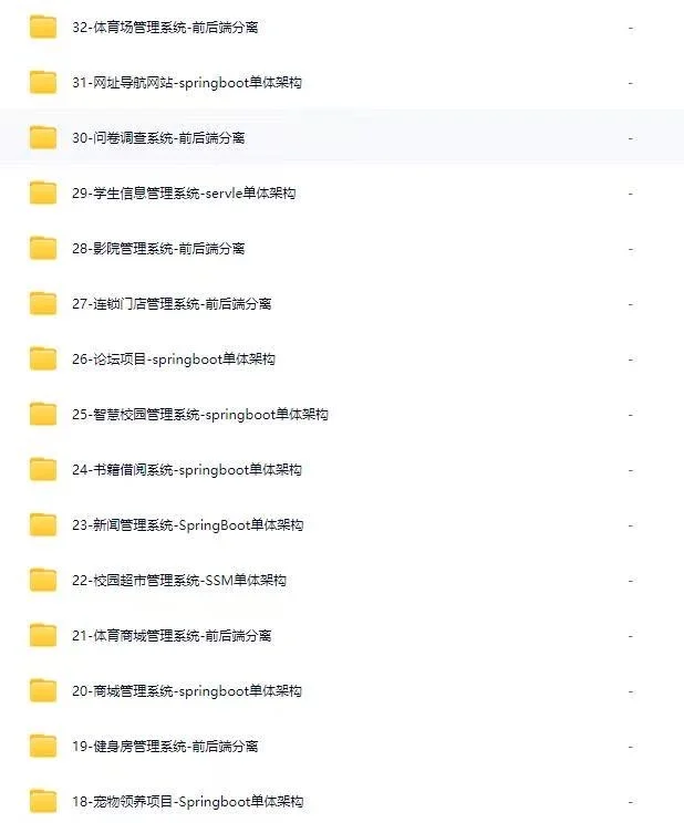 java50个练手项目拿走不谢 附源码