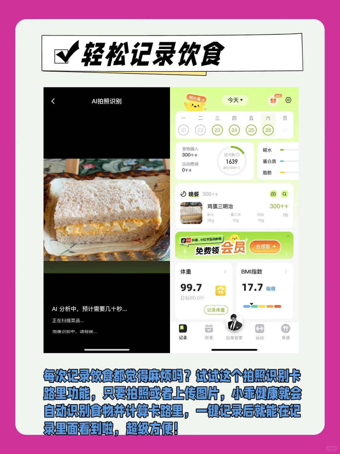 减肥APP测评:热量计算与饮食记录的优缺点