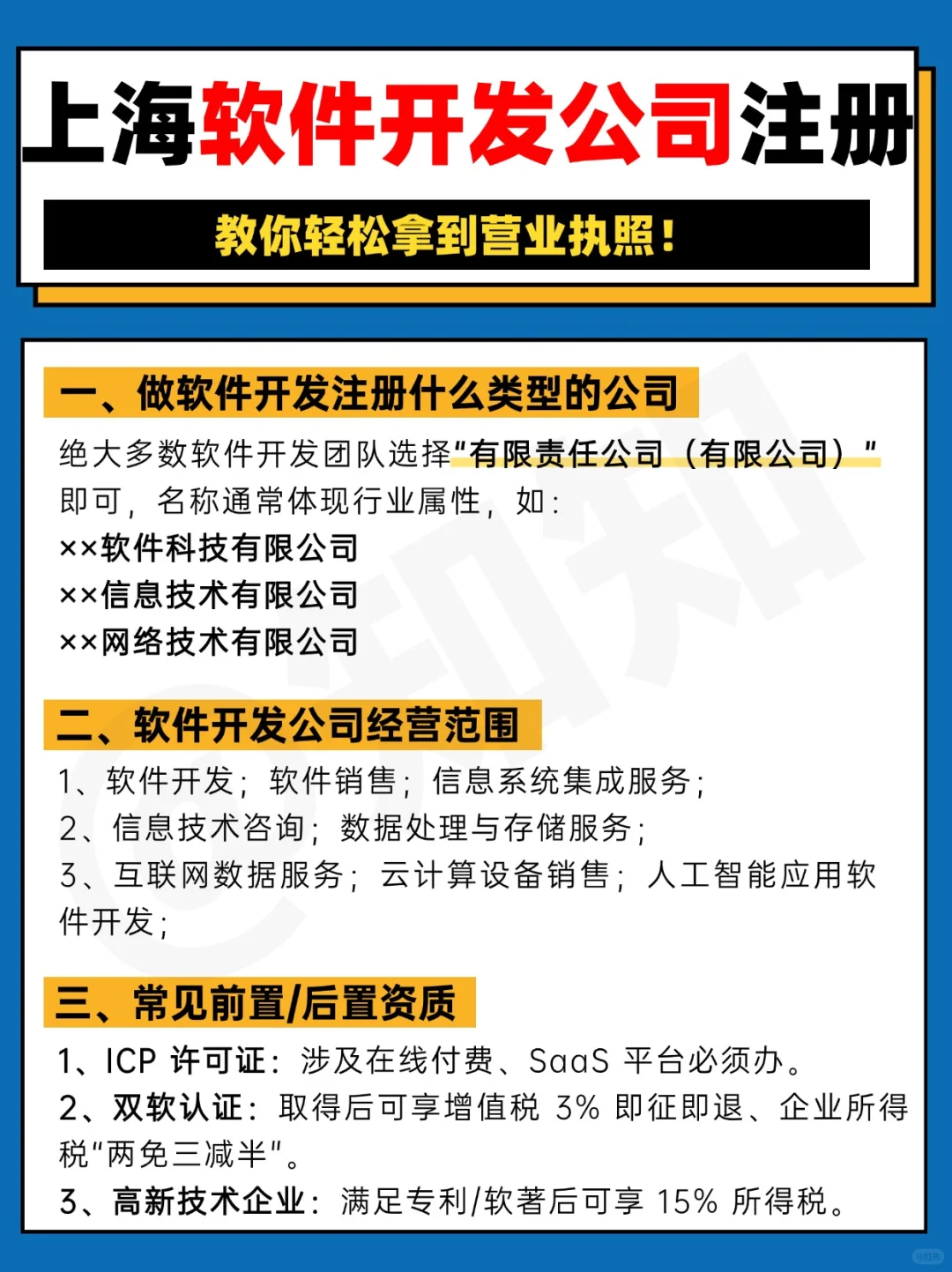 上海软件开发公司注册流程🔥保姆级教程❗
