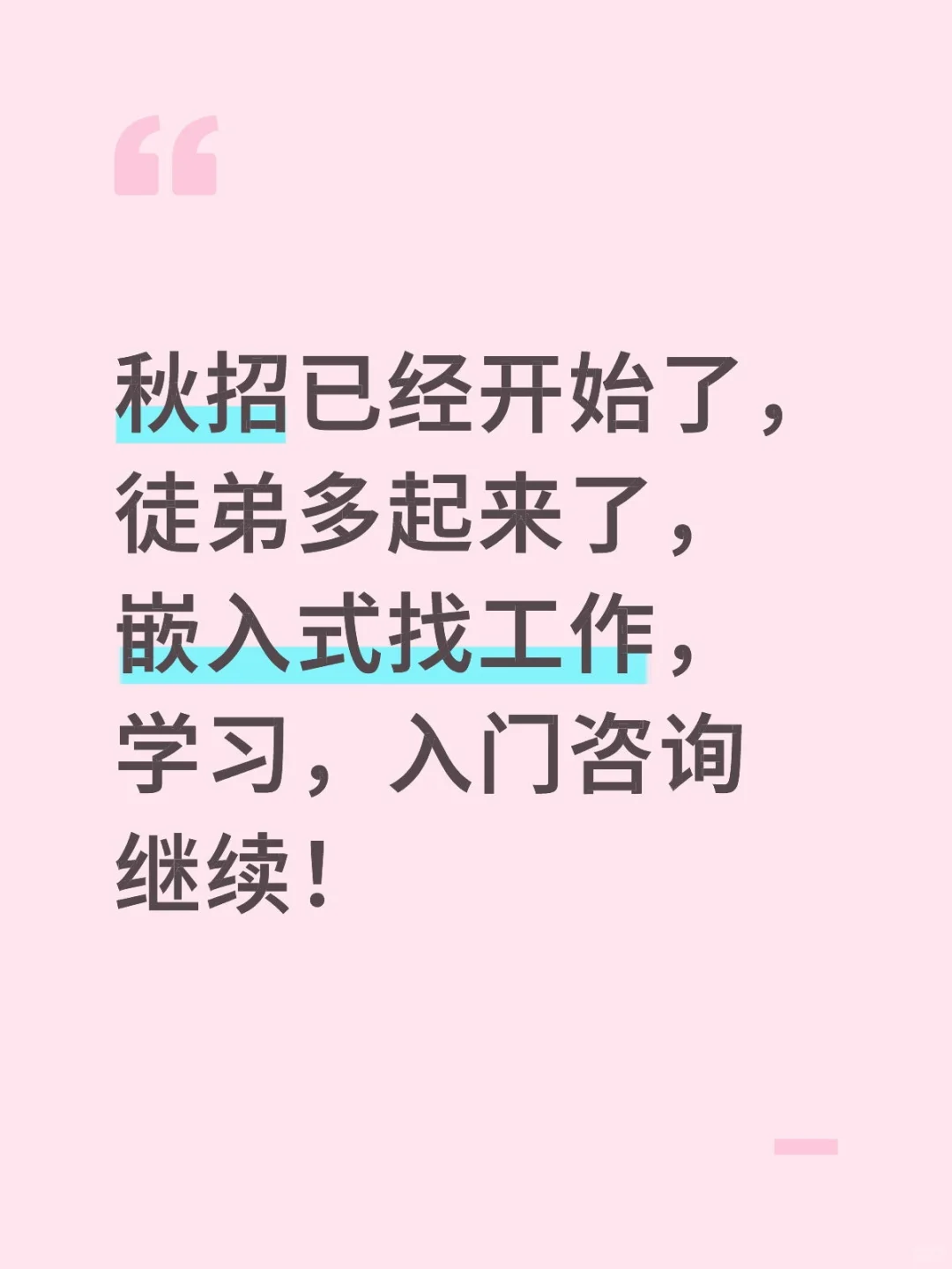 嵌入式找工作咨询