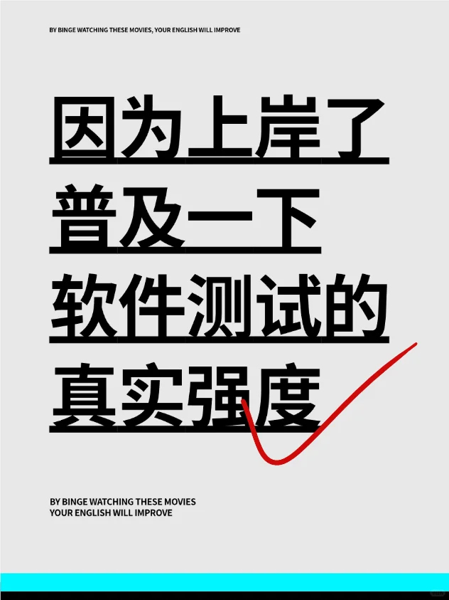因为上岸了，来普及一下软件测试的真实强度