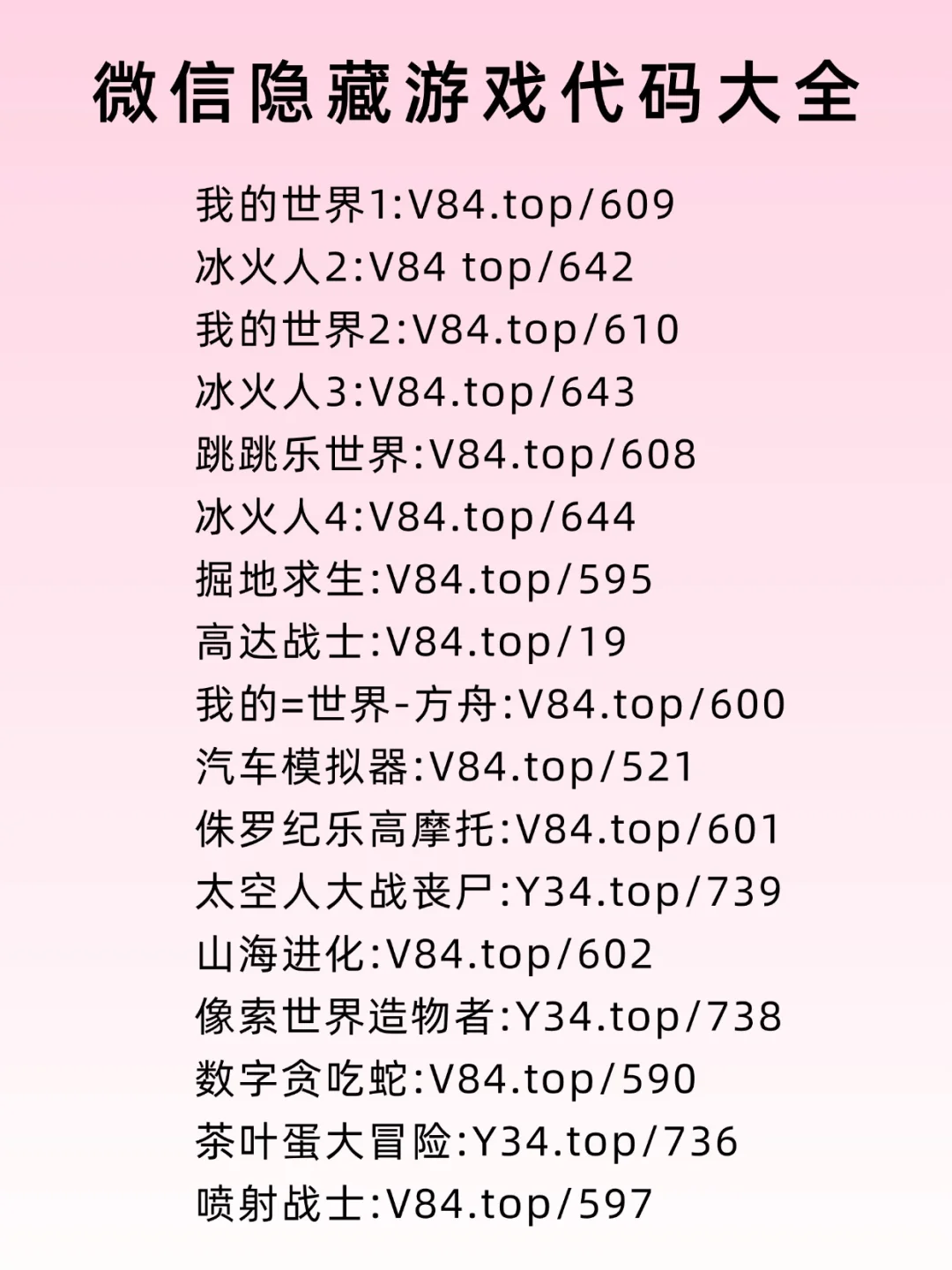 119个微信隐藏游戏代码㊙️秒变游戏机！