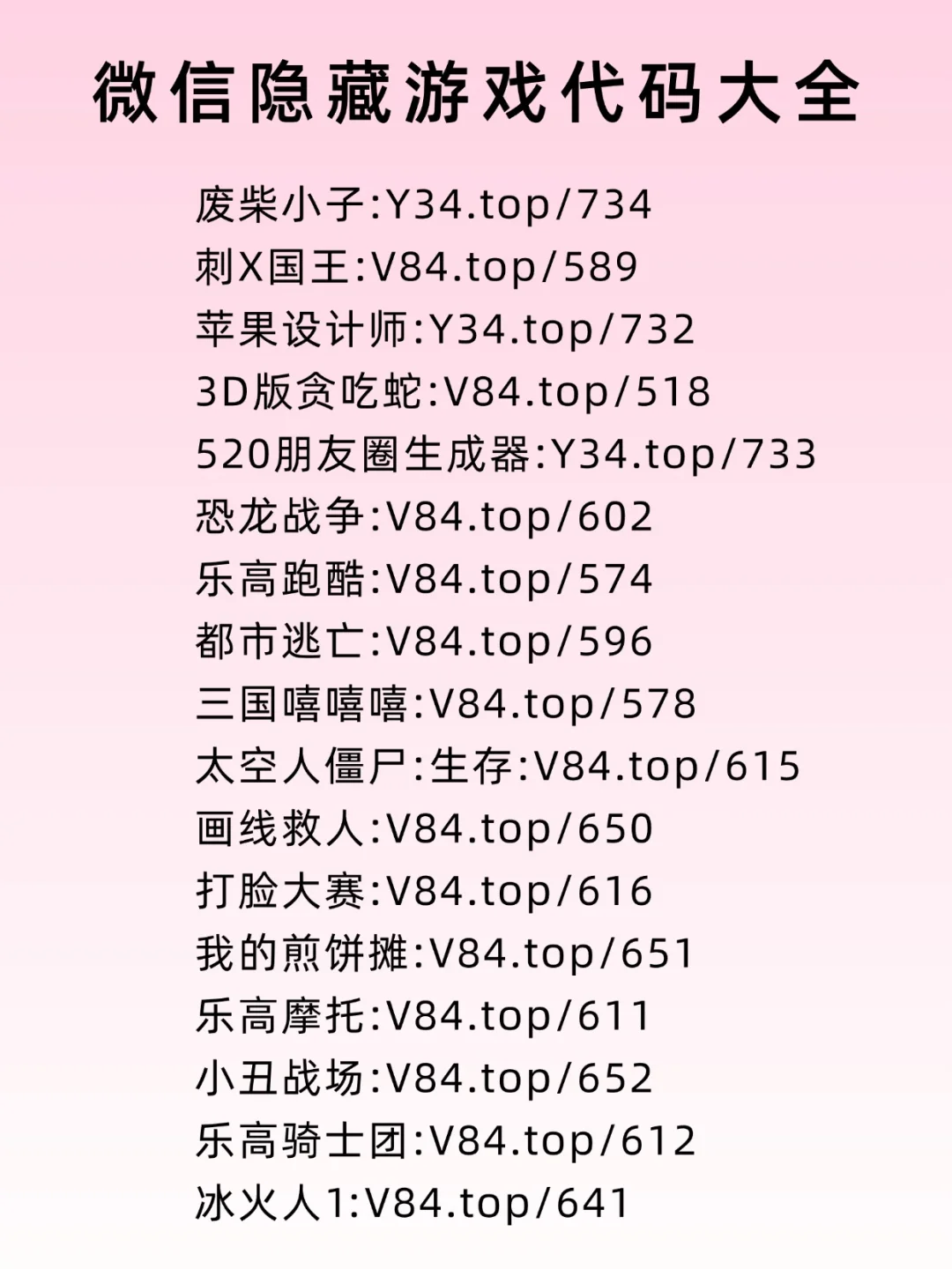 119个微信隐藏游戏代码㊙️秒变游戏机！