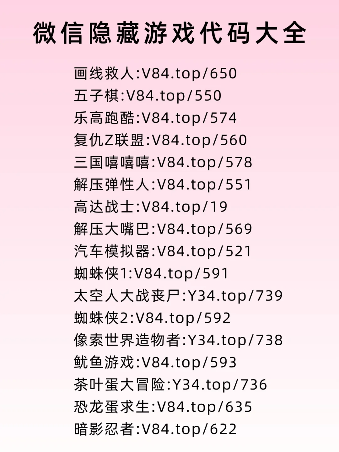 119个微信隐藏游戏代码㊙️秒变游戏机！