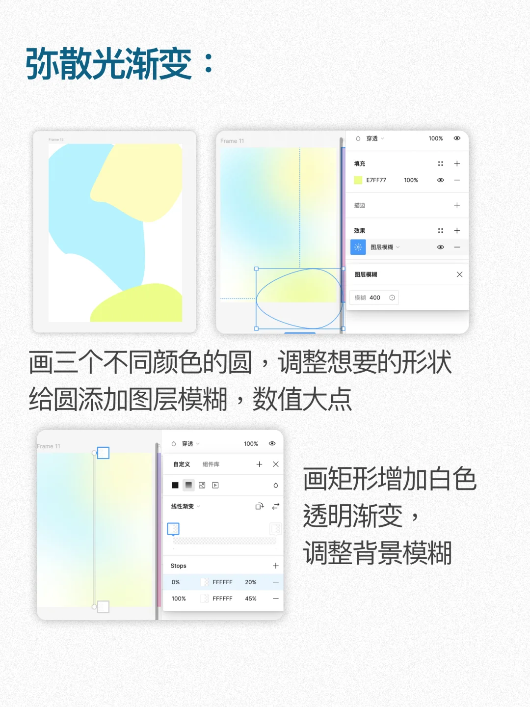 Ui软件自学Figma第6天—毛玻璃磨砂/弥散渐变