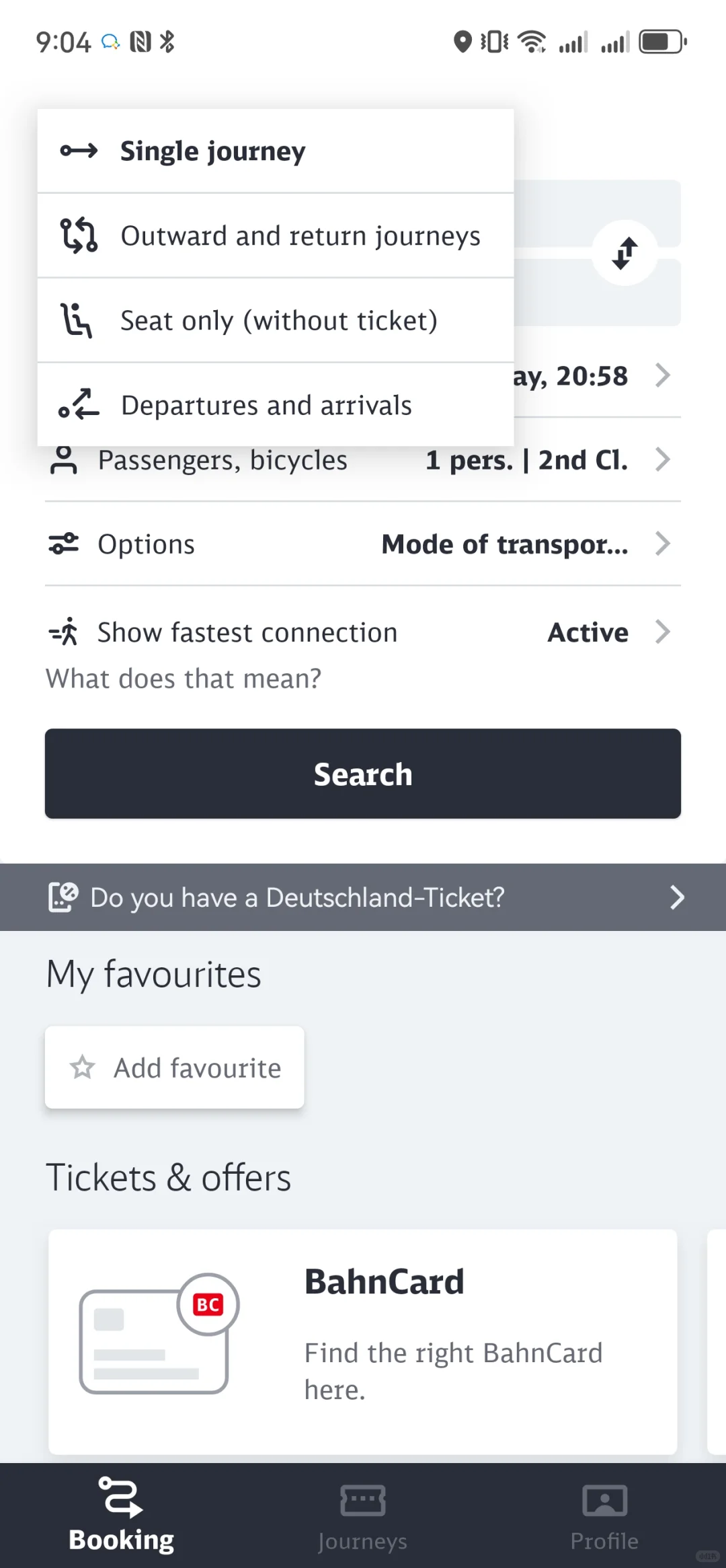 DB Navigator德铁移动端订票tips