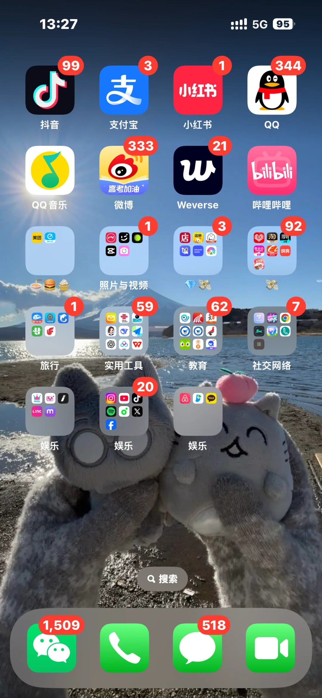 追星女的手机桌面