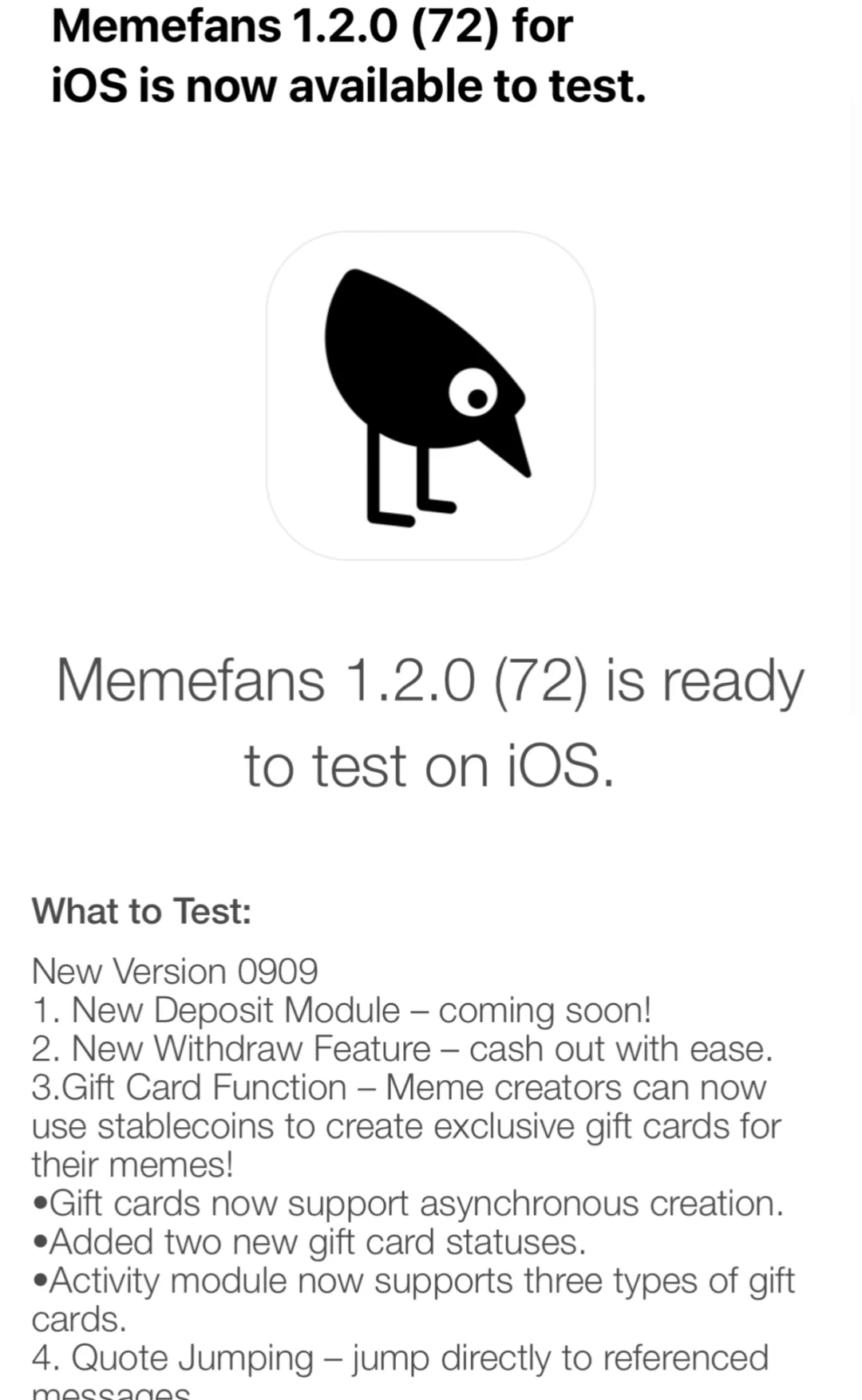 小黄鸟ios可以更新啦