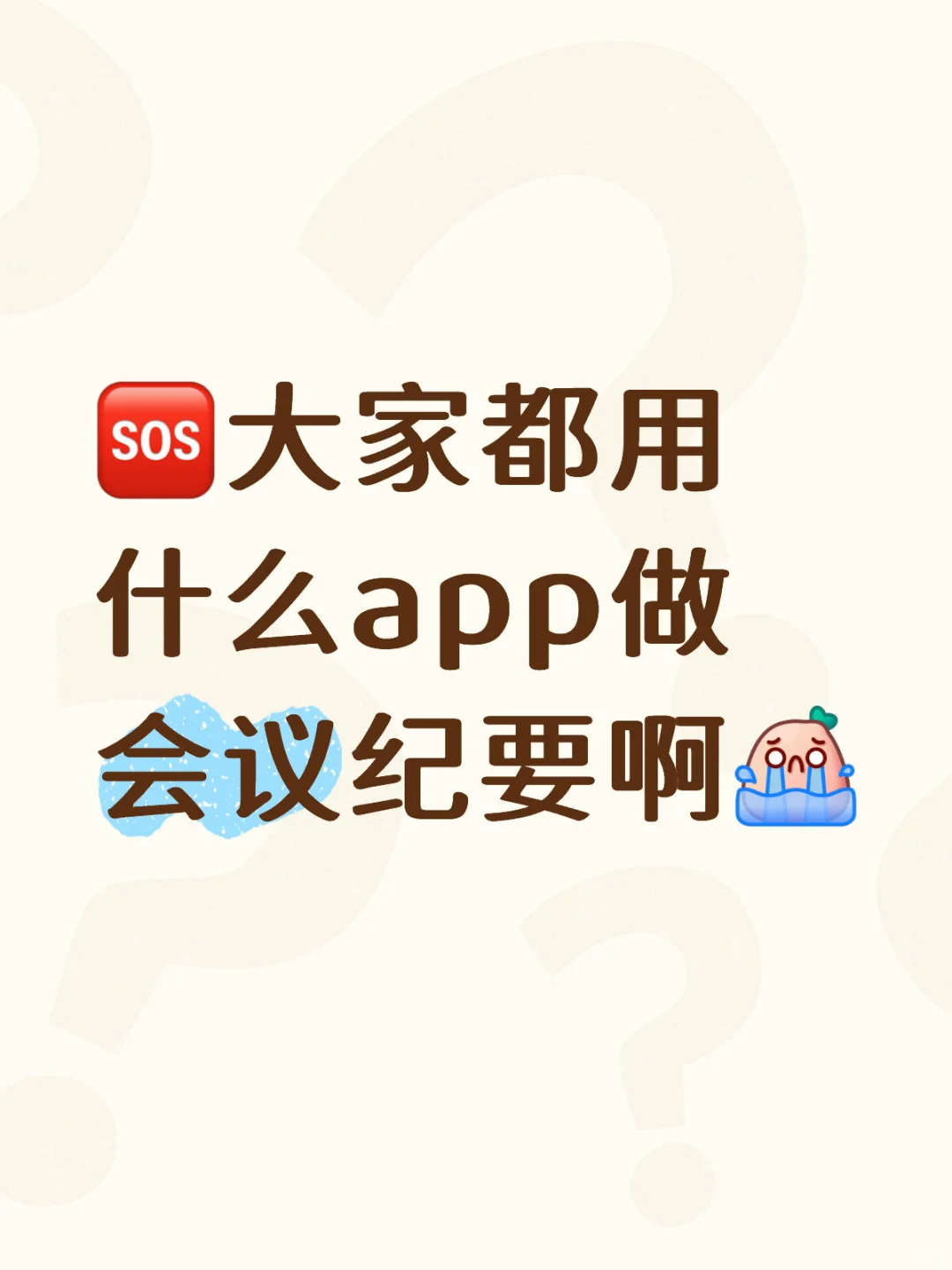 大家都用什么app做会议纪要啊？🙏