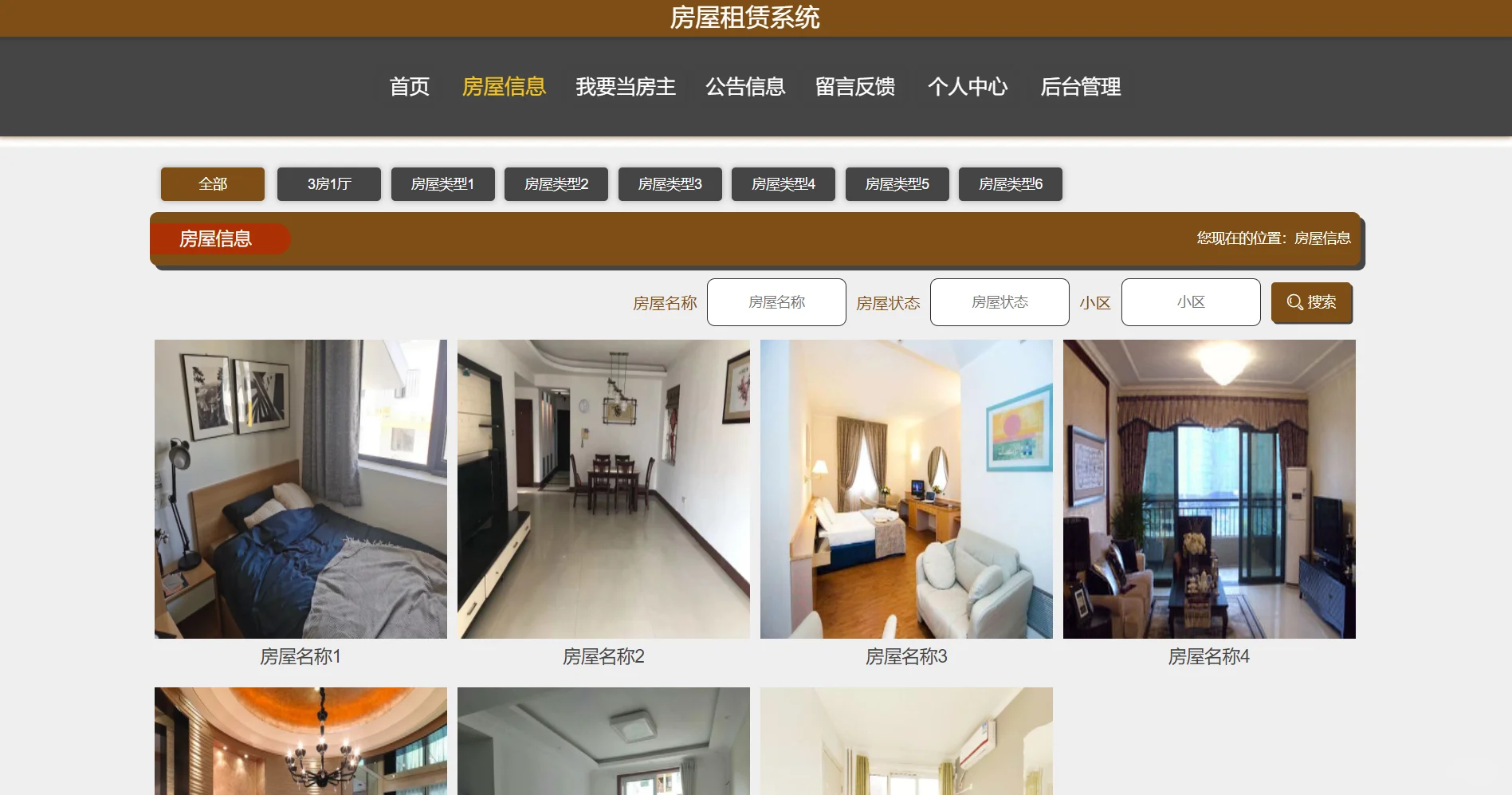 springboot房屋租赁系统源码