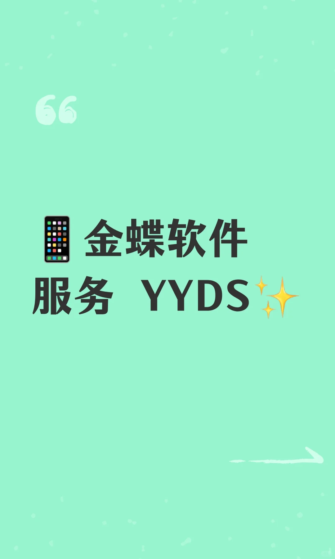 📱金蝶软件服务 YYDS✨