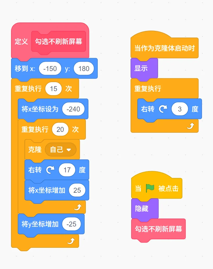 用scratch制作动态龙鳞甲效果(附程序源码)