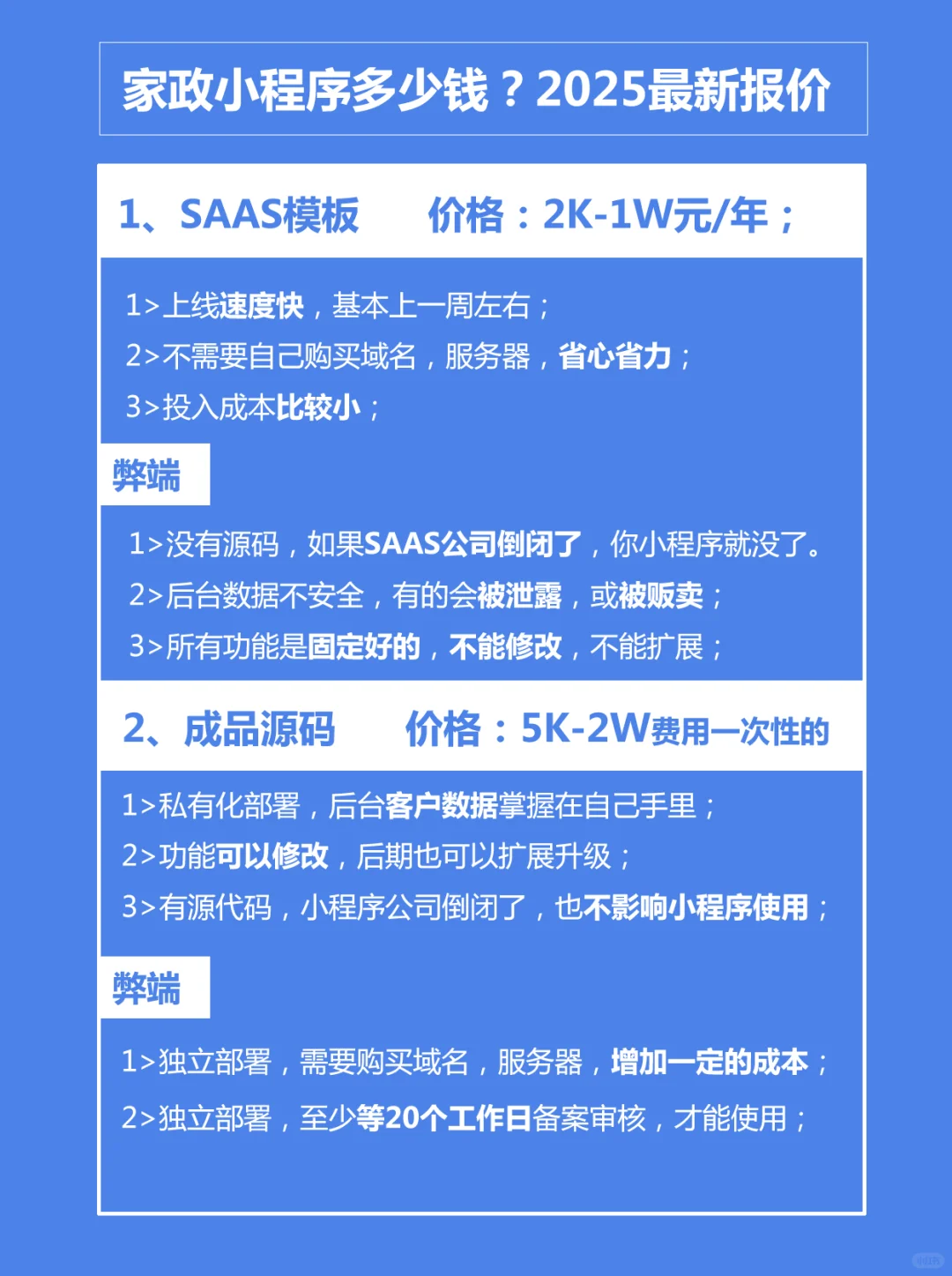 家政小程序开发多少钱？2025最新报价‼️