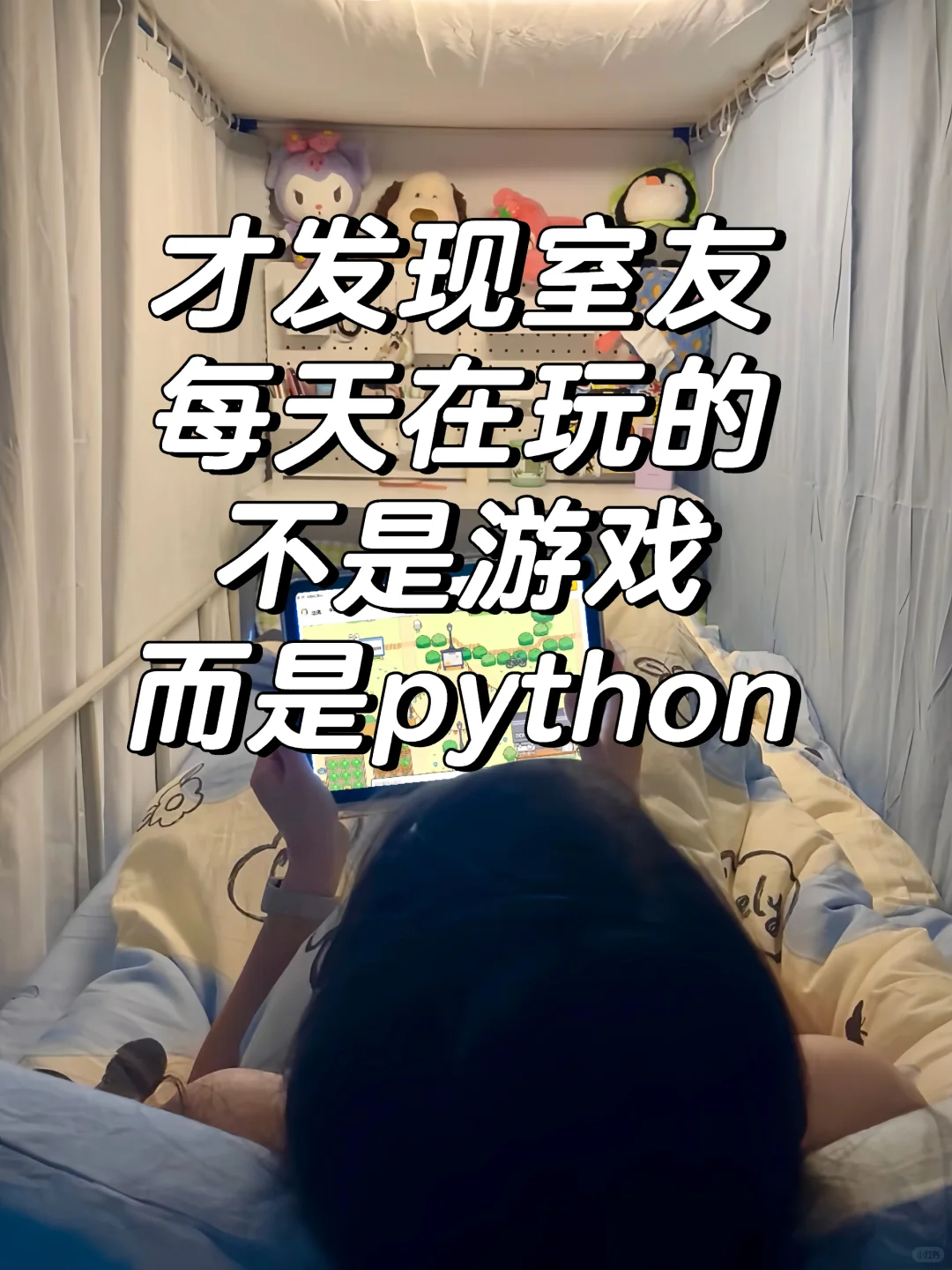 才发现室友每天玩的不是游戏而是python…
