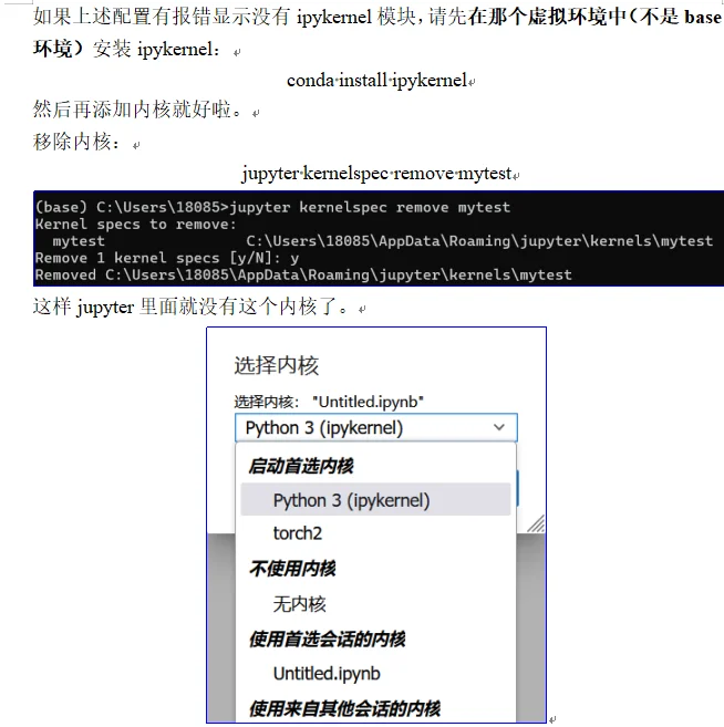 网页端jupyter notebook使用使用虚拟环境