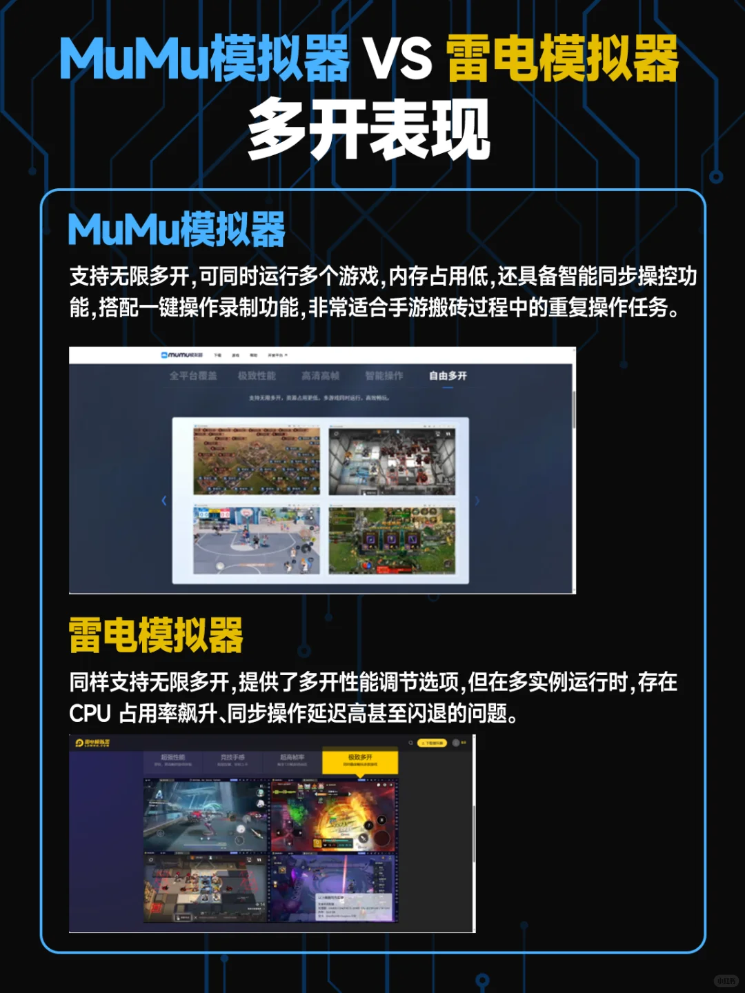 手游多开搬砖电脑模拟器选择MuMu还是雷电?
