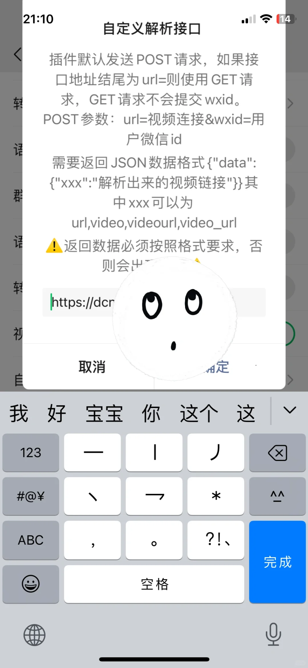 自定义解析接口