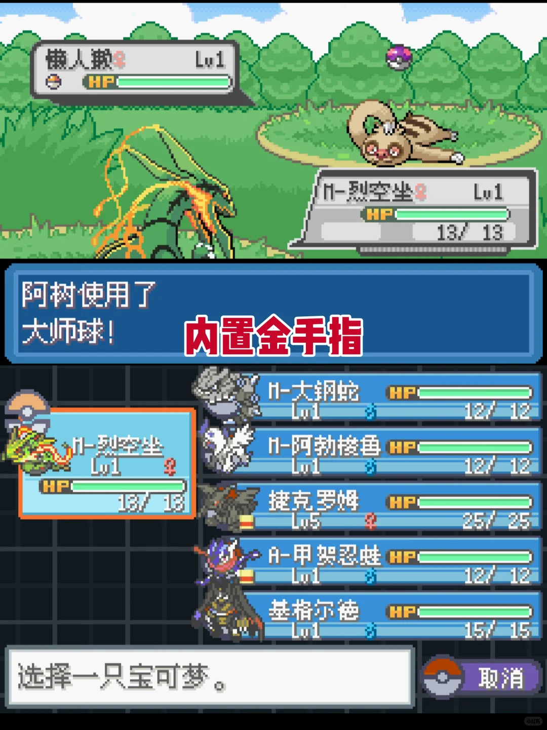 神作汉化！宝可梦龙之石三部曲！内含金手指