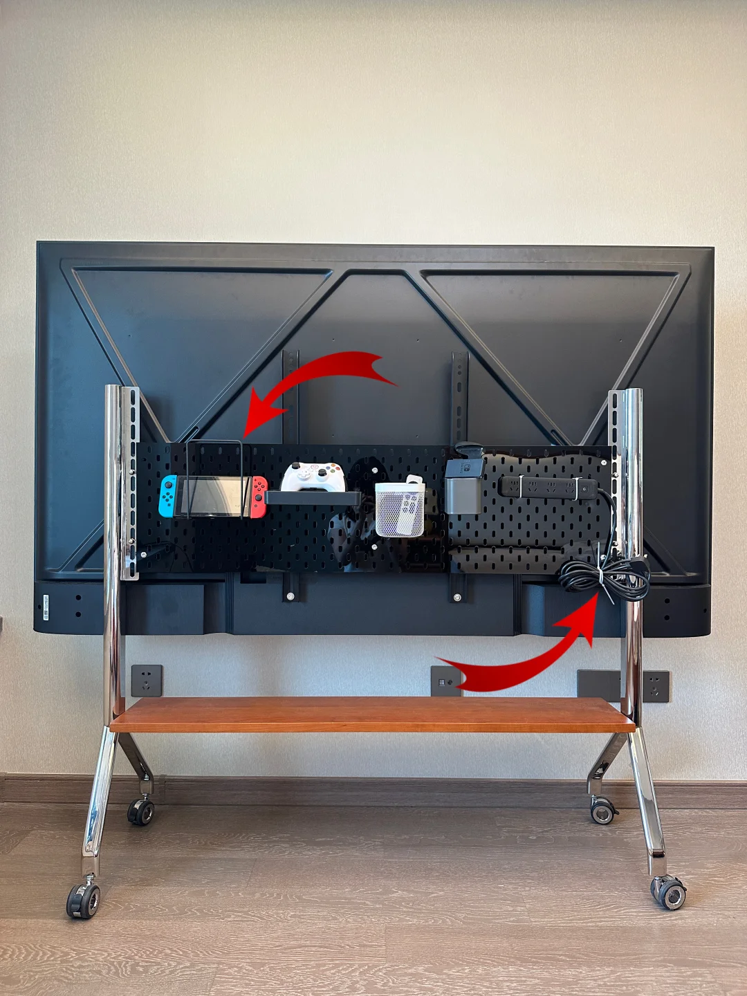电视移动支架的使用心得和理线收纳