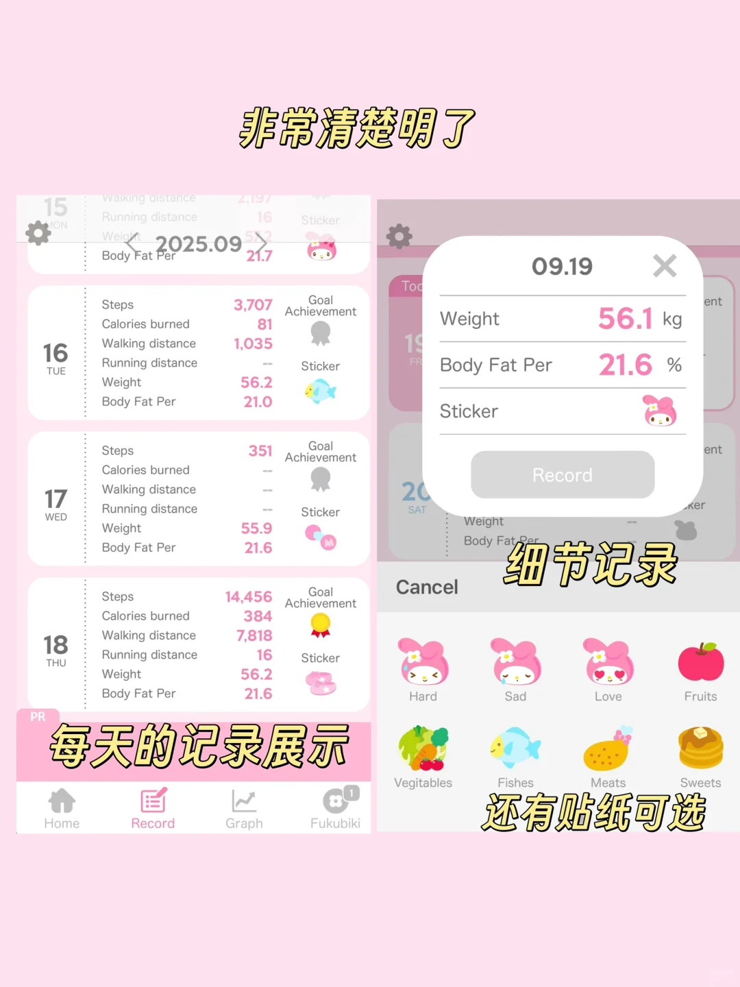 妈呀美乐蒂🎀这个体重记录太萌了🥰吹爆