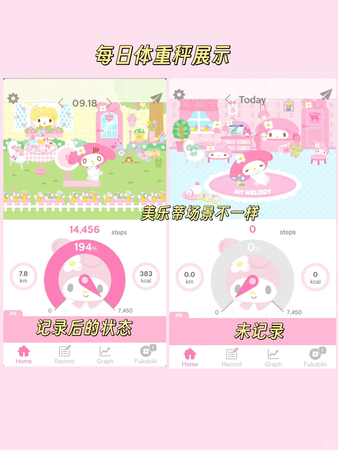 妈呀美乐蒂🎀这个体重记录太萌了🥰吹爆