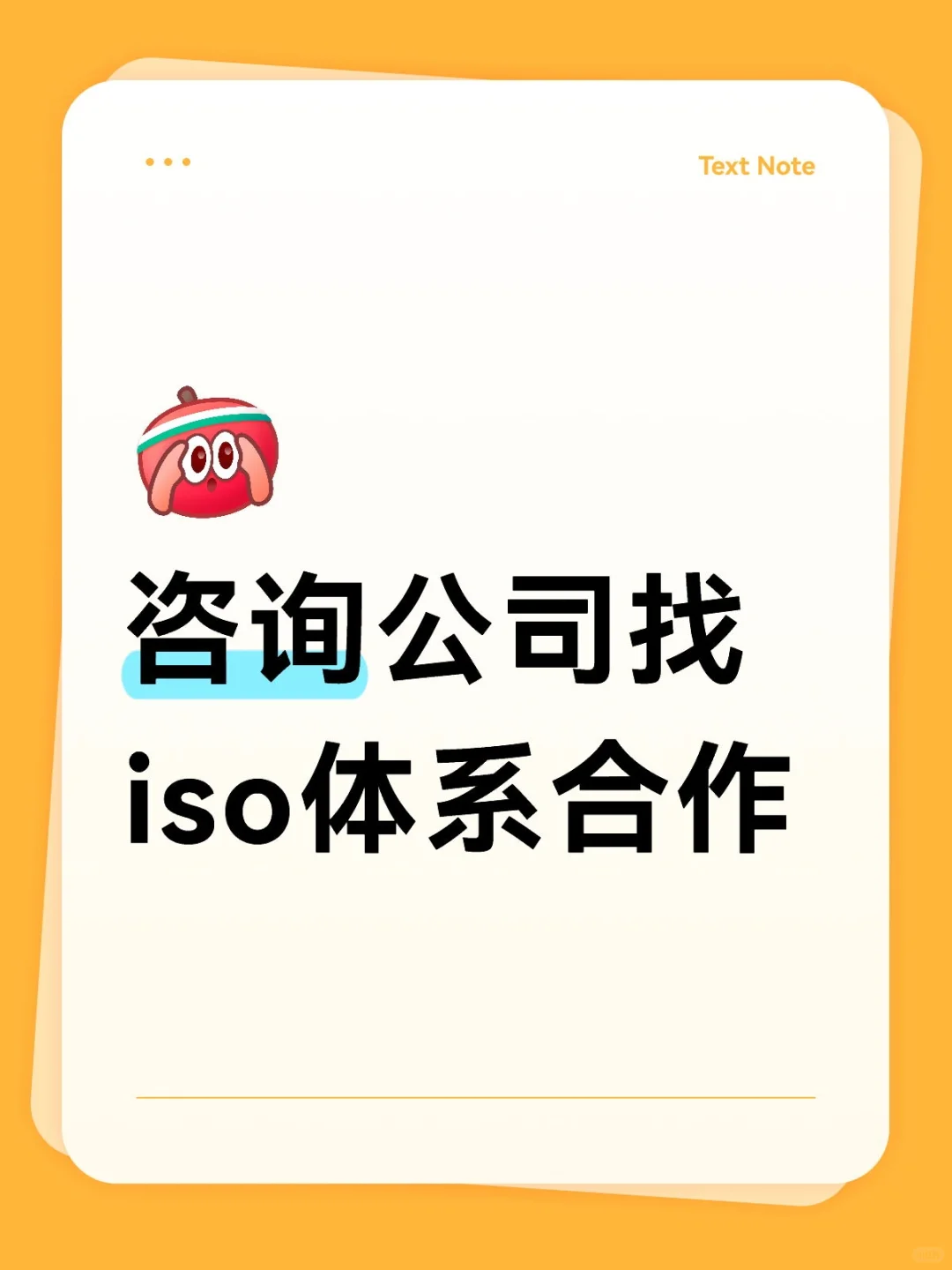 咨询公司找iso体系合作