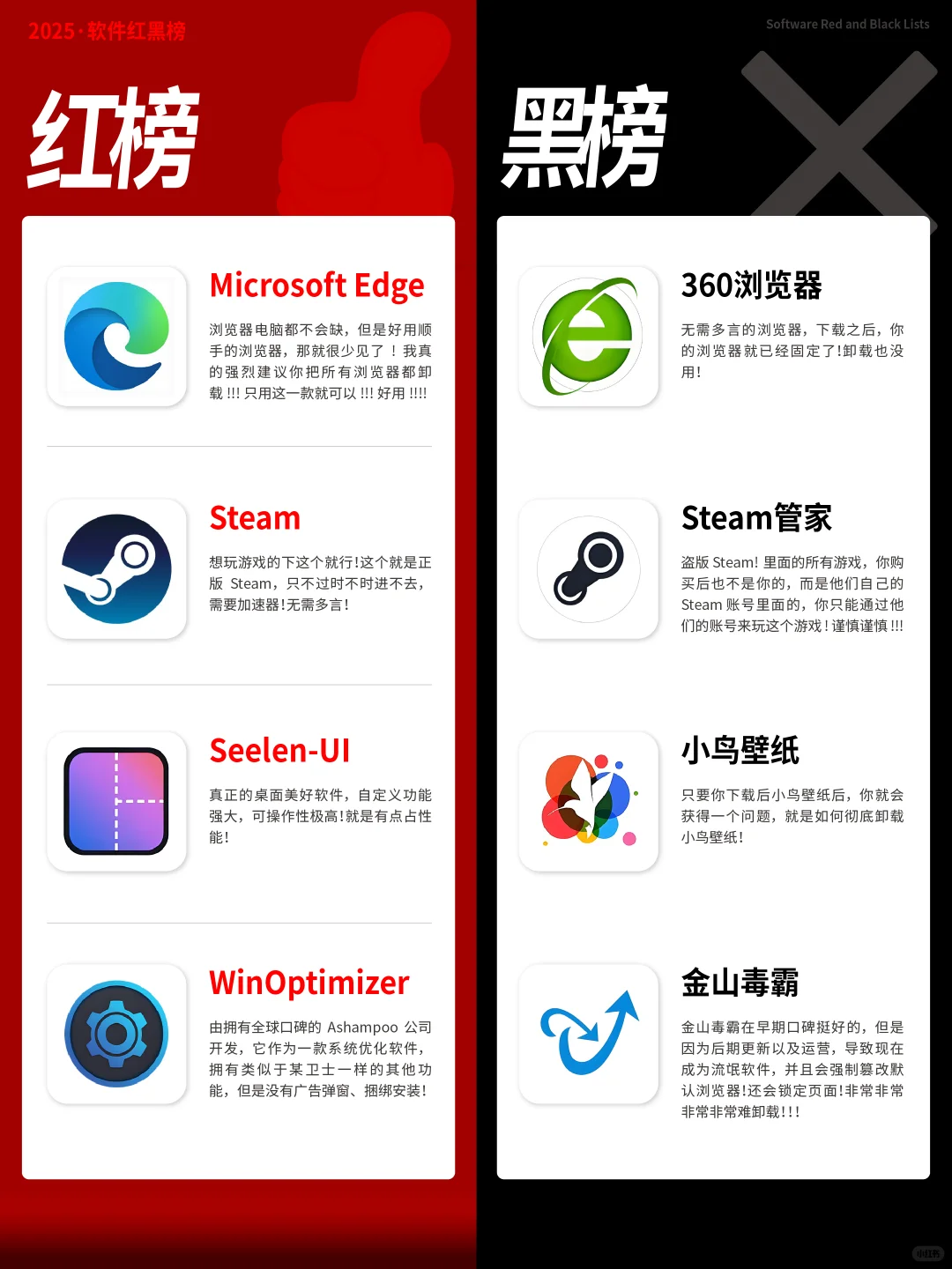 软件红黑榜！电脑千万不要安装这8个软件！