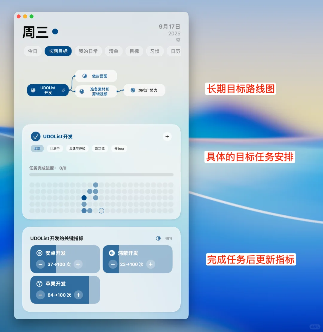 终于做出来了！以终为始的做计划APP