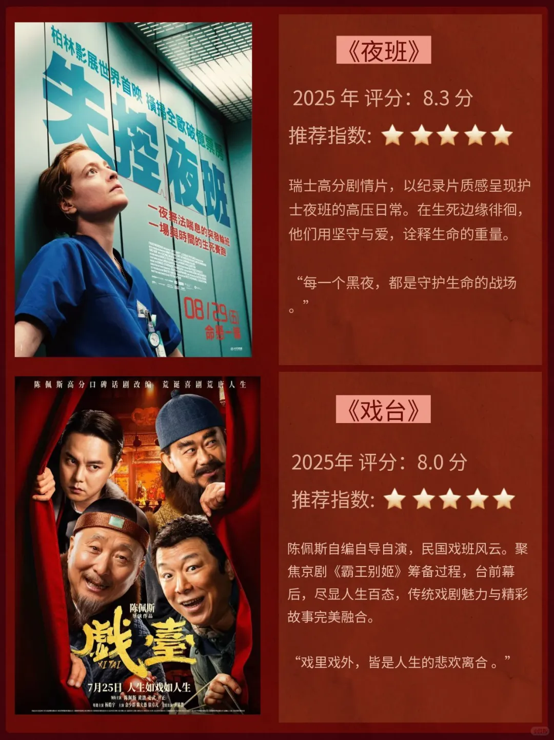 2025高分电影榜单 10部高分大片一定要看