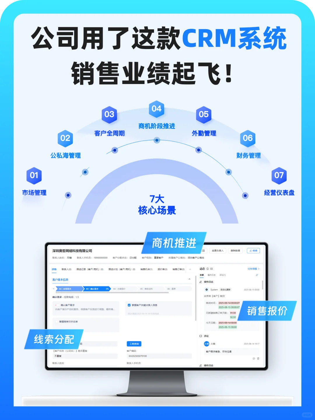 业绩起飞！就用这套爆火的CRM客户管理系统