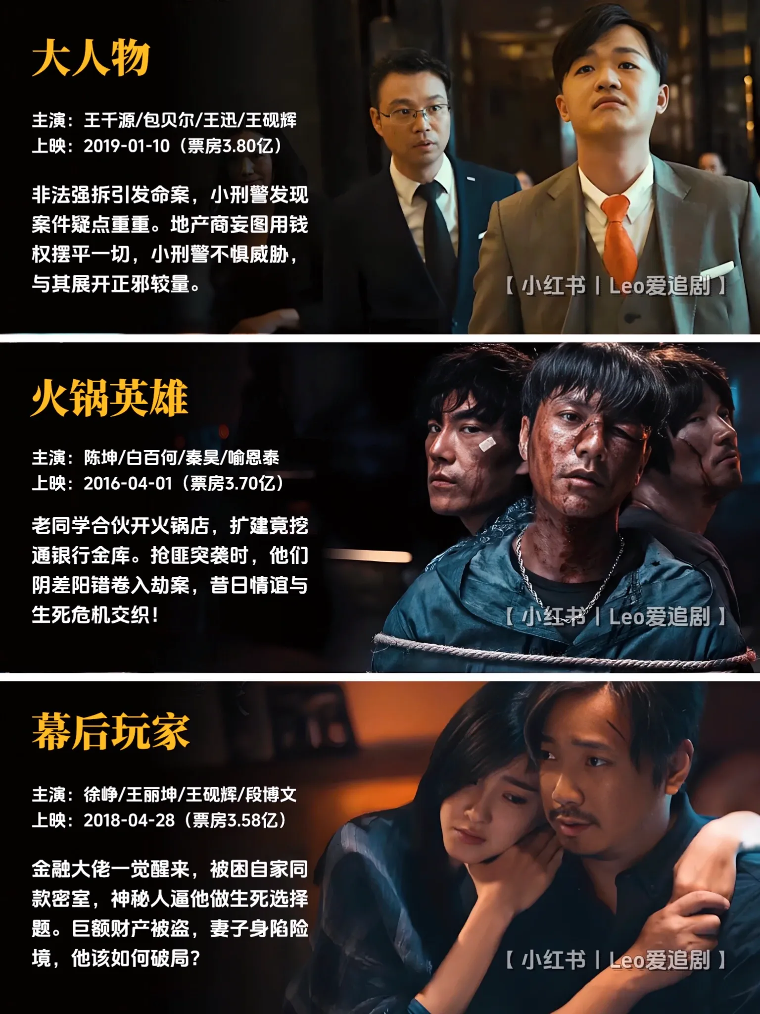 码住‼️国产罪案片🔥票房TOP50你pick哪部❓