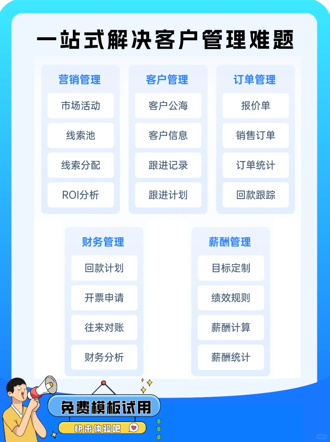 业绩起飞！就用这套爆火的CRM客户管理系统