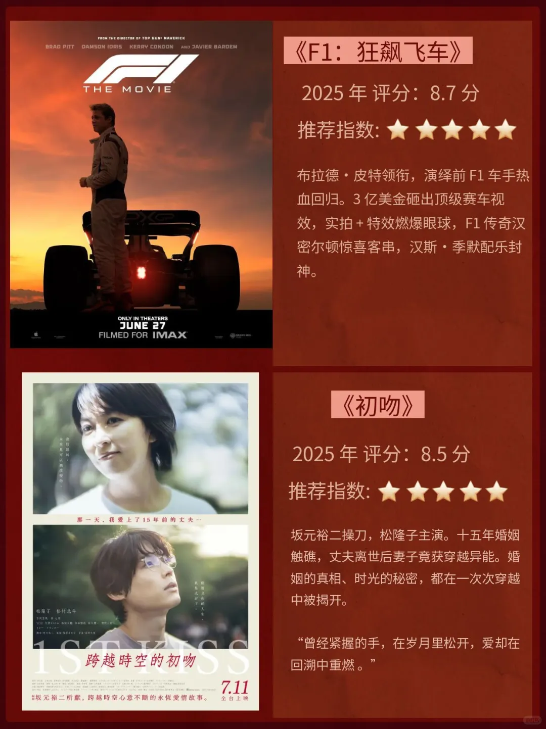 2025高分电影榜单 10部高分大片一定要看