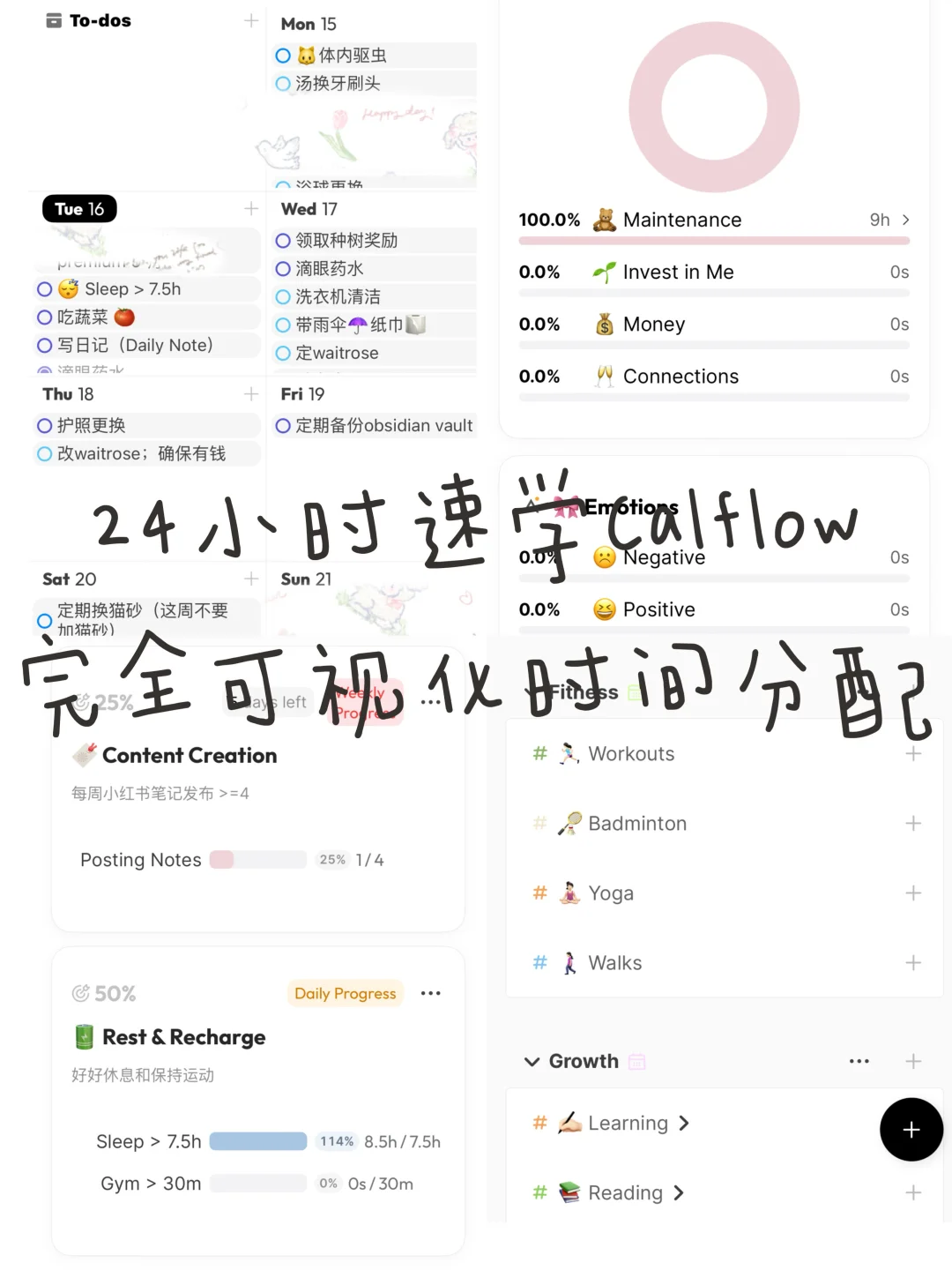 ⭐️J 人的宝藏可视化时间管理 app | Calflow