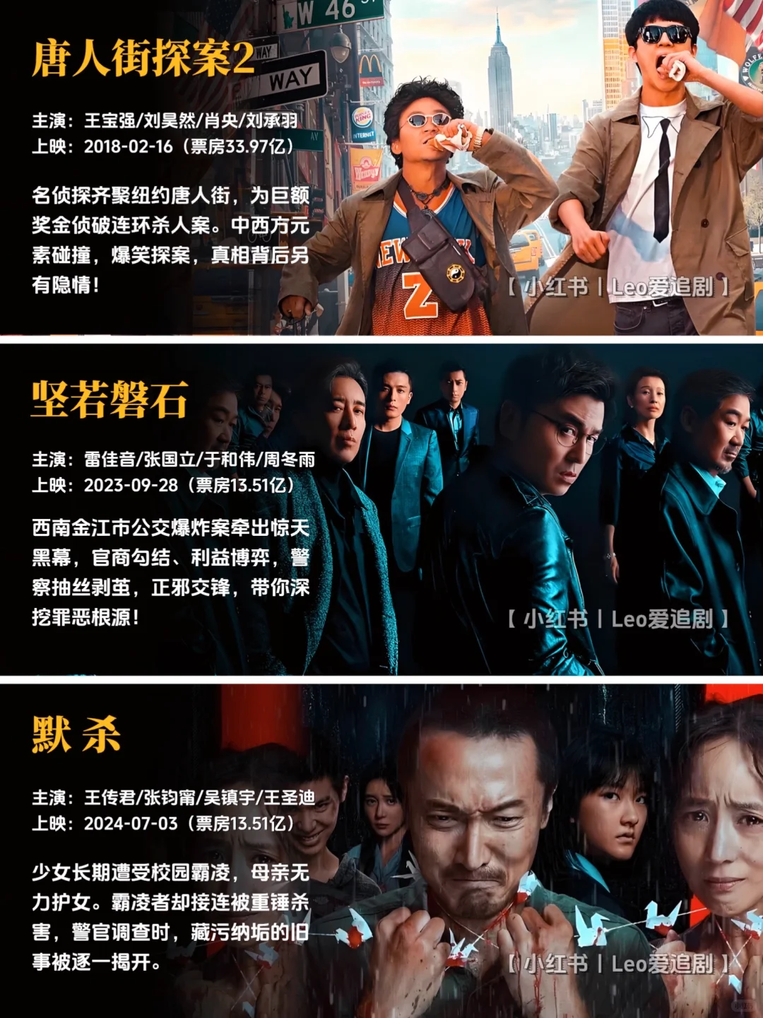 码住‼️国产罪案片🔥票房TOP50你pick哪部❓