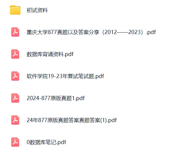 重庆大学软件工程专硕877专业课复习资料