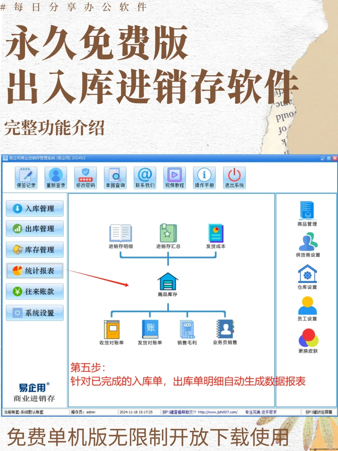 永久免费进销存出入库管理软件都有什么功能