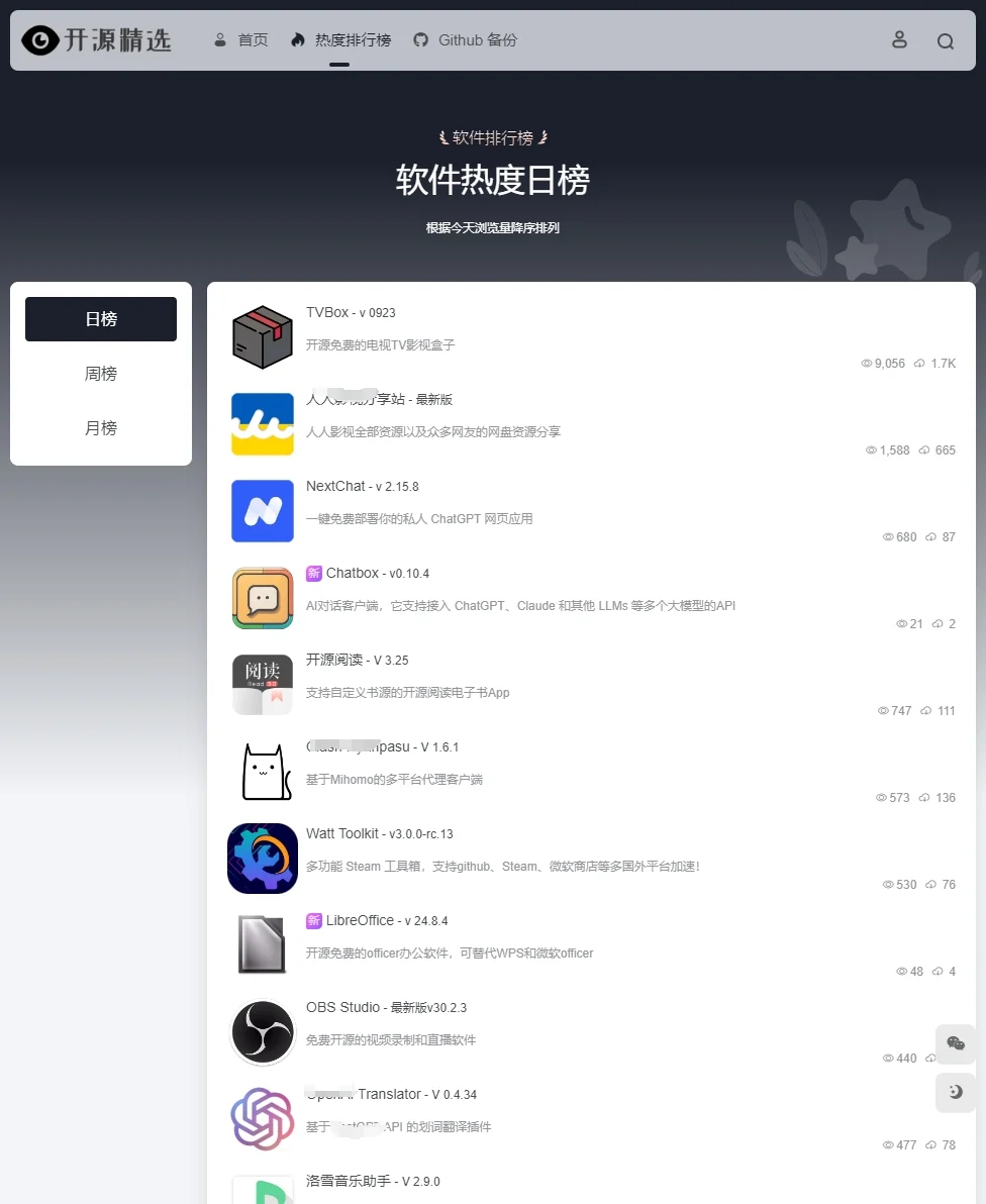 ✨开源精选：优质开源项目工具的导航站