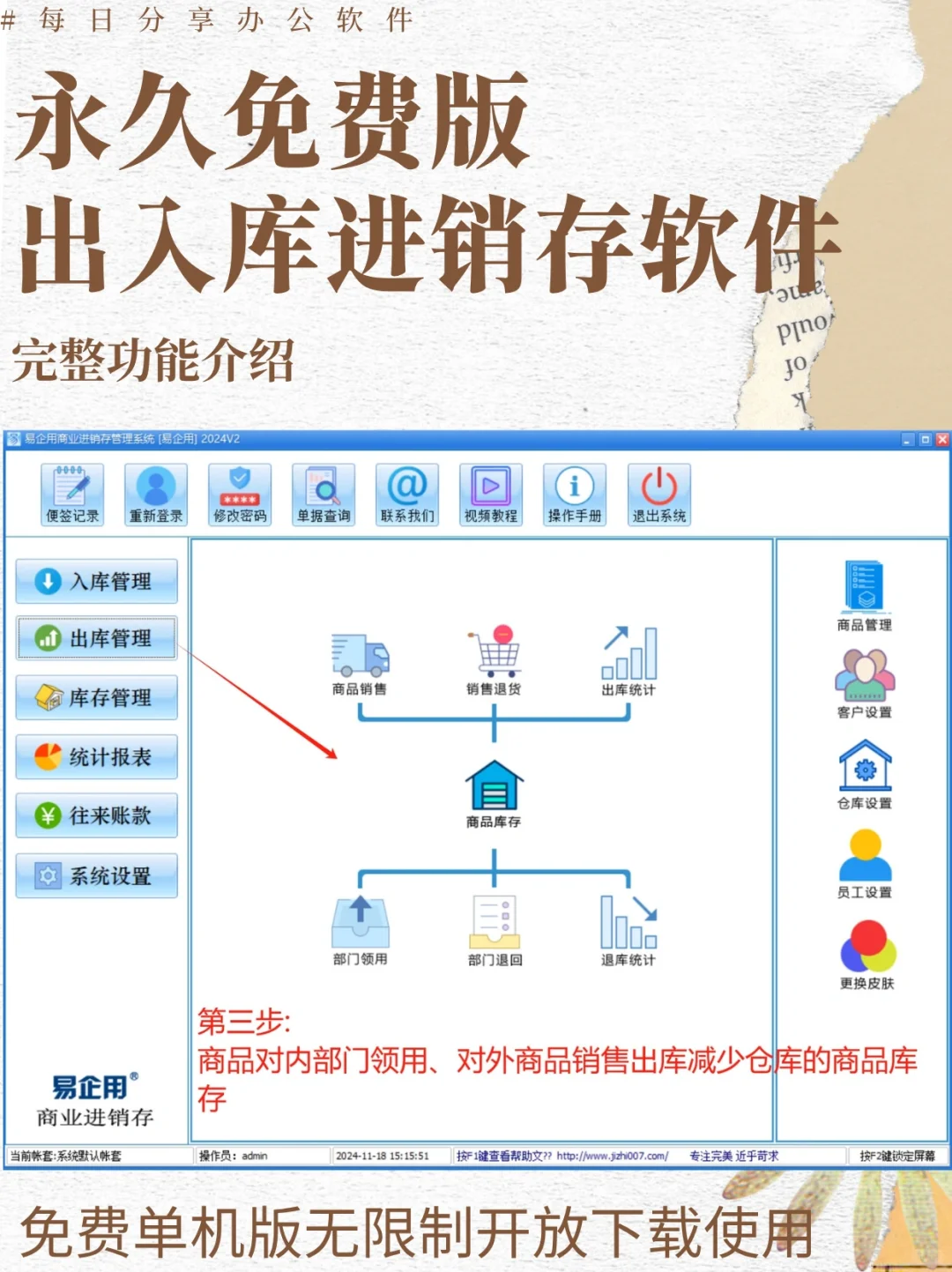 永久免费进销存出入库管理软件都有什么功能