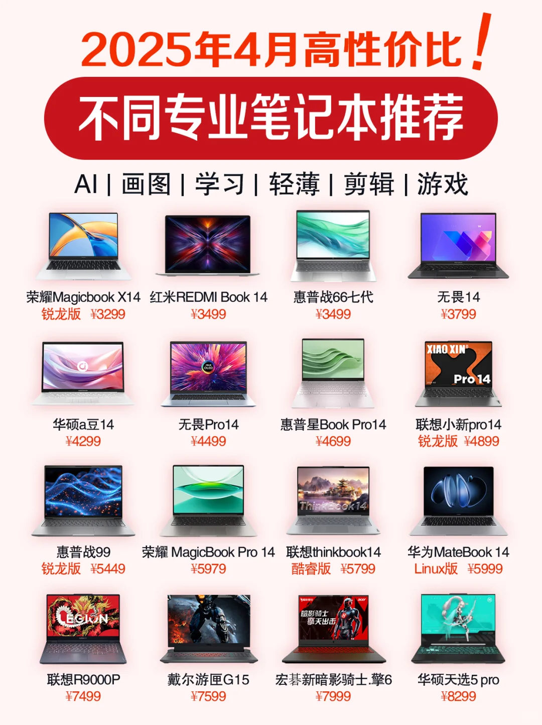 🔥救命！挖到高性价比笔记本王炸16款