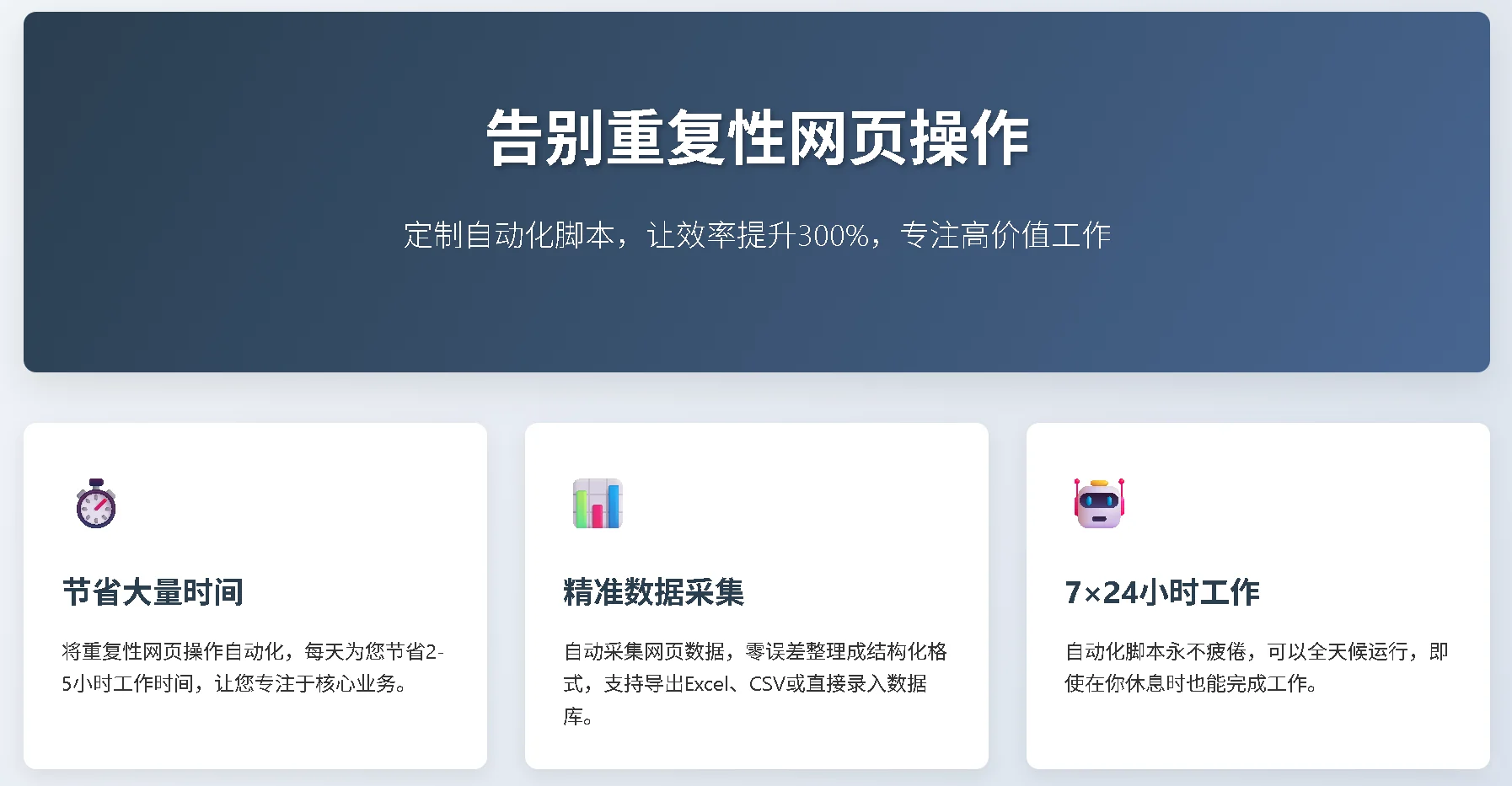 定制自动化网页脚本，解放双手告别重复工作