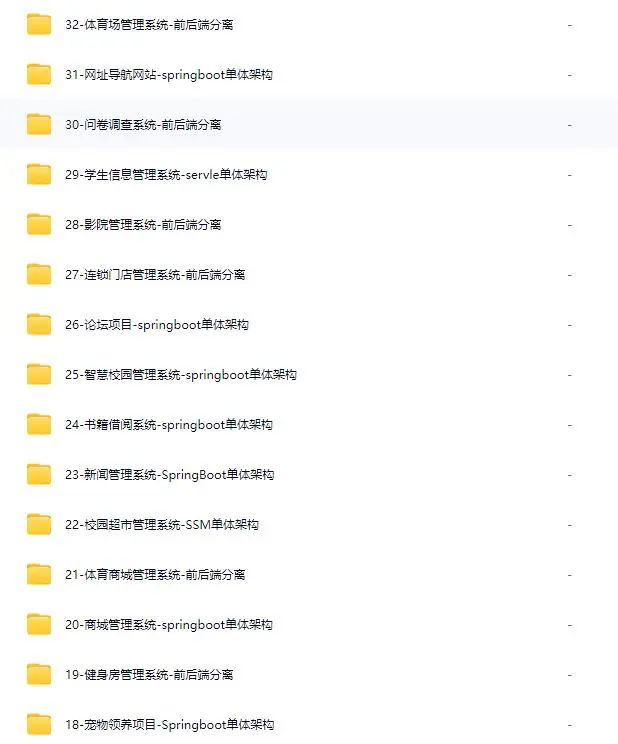 Java50个练手项目拿走不谢（附源码）