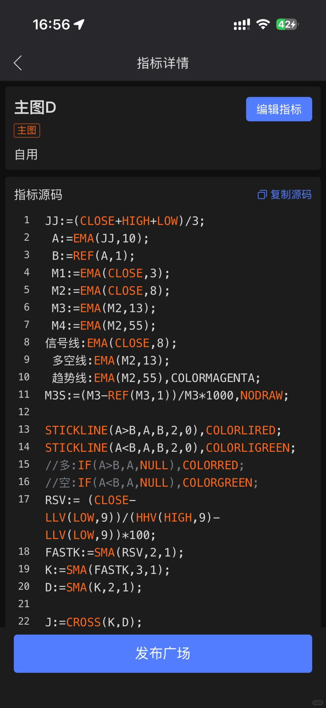 某个还在售米的主图指标源码分享